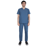 Surgical Core İndigo Mavisi Cerrahi Yaka Üniforma - Görsel 3